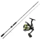 Sakura Almara ALMS 802 MH 2,44m 10-35gr Canne spinning + Alendo 4004 FD Moulinet à frein avant avec tresse Ensemble de pêche