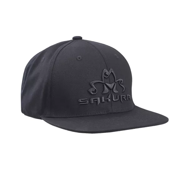 Sakura Flat Visor Casquette de baseball noire