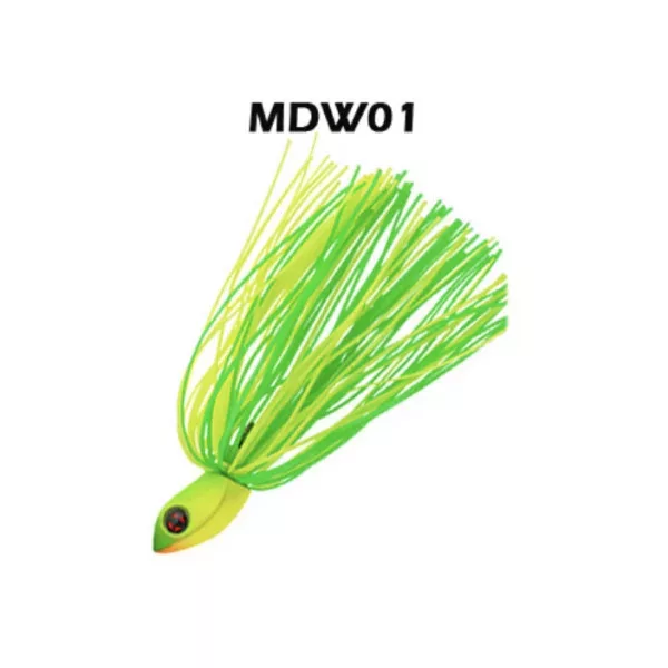 Sakura Bellamy Swim Jig Hot Chart 21gr Tête de jig avec jupe en caoutchouc