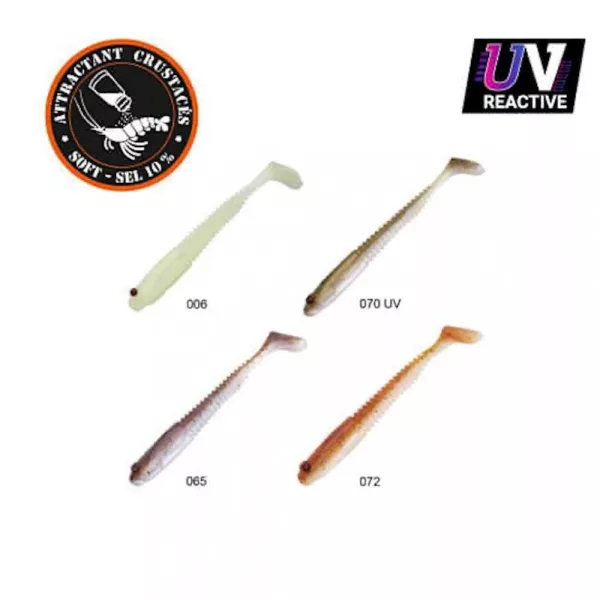 Sakura - GOBYGO 65 - 65MM - Clear Water Pack 2 (006 - 065 - 069 UV - 072) - Blister 7 pièces - Leurre souple