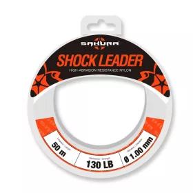   Sakura - SHOCK LEADER CLEAR 50 M - 1.28 mm / 170Lb. Test - Bas de ligne - Fluorocarbon