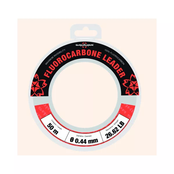 SAKURA FLUOROCARBON LEADER 0,445mm bas de ligne fluorocarbone / ligne