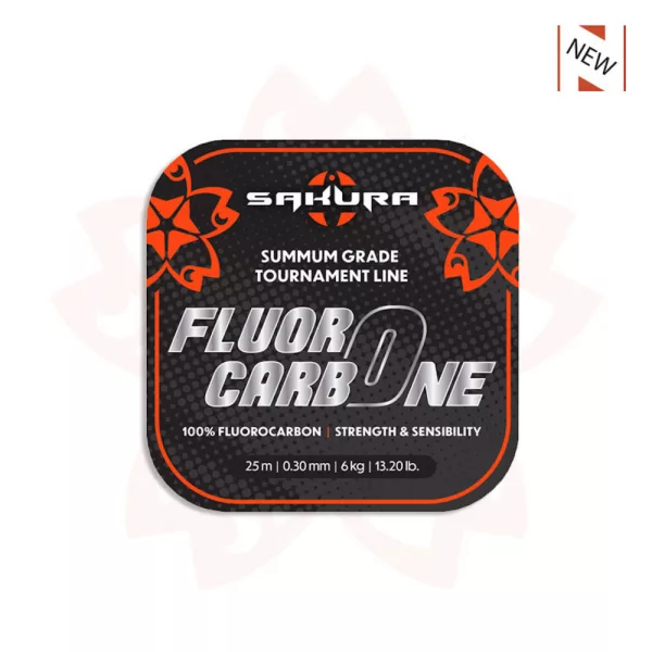 Sakura - FLUOROCARBONE - 25 M - 0.30 mm / 6 Kg - 13,2 Lb. - Bas de ligne - Fluorocarbon