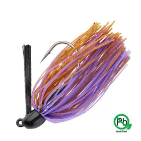   Sakura Tungsten Swim Jig 14gr BP Tête de Jig à Jupe - Marron&Violet