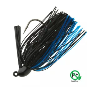   Sakura - JIG DE NAGE TUNGSTÈNE 1/4 OZ - 7,2G #BB (Noir Bleu) - TÊTE PLOMBÉE À JUPE