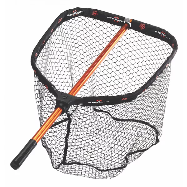 Sakura - SAKURA RUBBER MESH L - 60x70cm - Épuisette avec manche - Épuisette de spinning