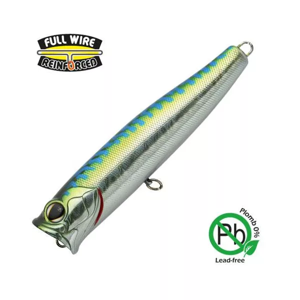 Sakura Kaiyo Pop 120F 12cm 36,5gr A21 Leurre Popper - Aurora Mackerel