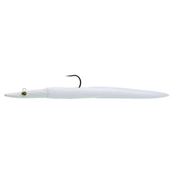 Sakura Majukeel Pearl White 13cm 2 pcs Appât en plastique, 1 pc Tête plombée Makaira 18gr