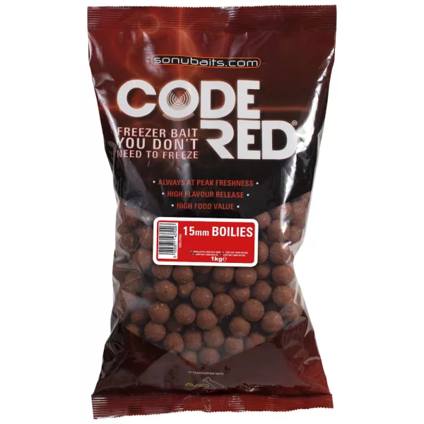 Sonubaits Code Red Boilies 15mm 1kg bouillette