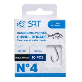   SRT Chinu-Special Daurade 0,26mm 150cm Monofil 4 Hameçon monté