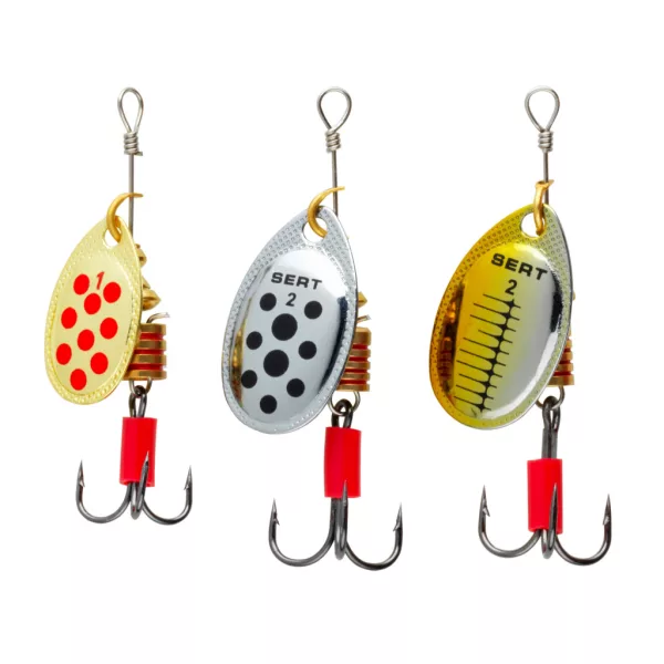 SRT Spoony Special Trout Kit de cuillères tournantes pour la pêche au lancer - Assortiment FW26 pour la pêche de la truite et du chevesne (lot de 3)