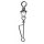 SERT - ITALIAN SWIVEL & SNAP LINK - NICKEL N°4 X6 - Émerillon