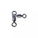 SERT - COMBI ROLLING SWIVELS - BLACK N°2/0x1/0 X 3 - Émerillon