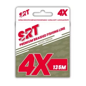 Sert Tresse 4x Srt Ligne Tressée Vert Mousse 0,16mm 135m