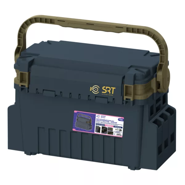 SRT 3070MF Boîte à Articles de Pêche Multifonction Gris Foncé 43x23,5x28cm