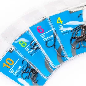 Spotted Fin Curved Barbed hameçon barbelé taille 4