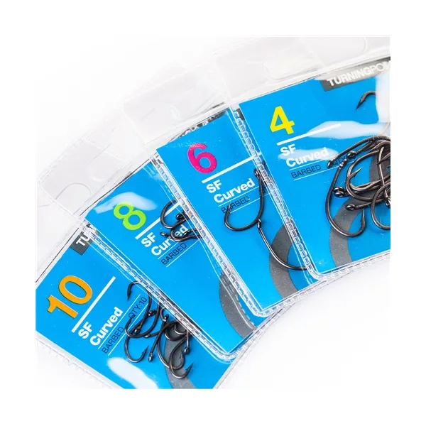 Spotted Fin Curved Barbed hameçon barbelé taille 8