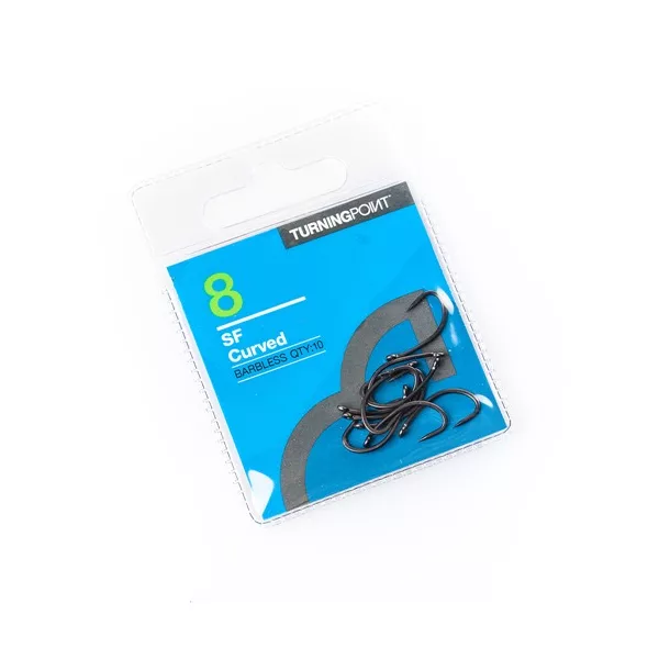 Spotted Fin Curved Barbless hameçon sans ardillon taille 6