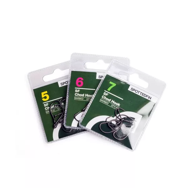 Spotted Fin Chod Barbed hameçon barbelé taille 7