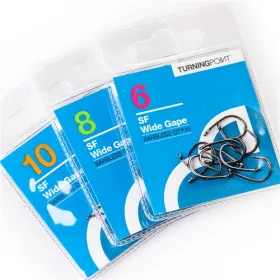   Spotted Fin Wide Gape Barbed - Hameçon sans ardillon - Taille 6