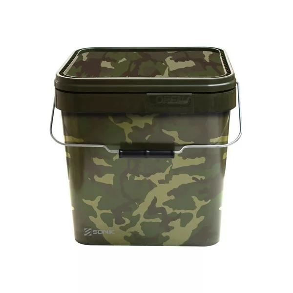 Seau carré camouflage Sonik 17l