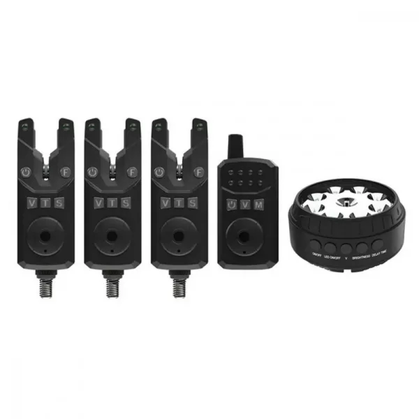 Sonik SKS2 Bite Alarms 3+1 Bivvy Lamp Kit Détecteur de Touche Électrique