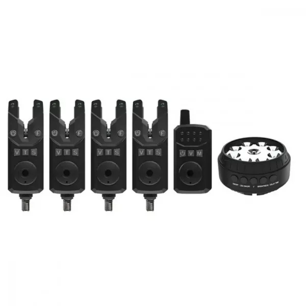 Sonik SKS2 Bite Alarms 4+1 Bivvy Lamp Kit Détecteur de Touche Électrique