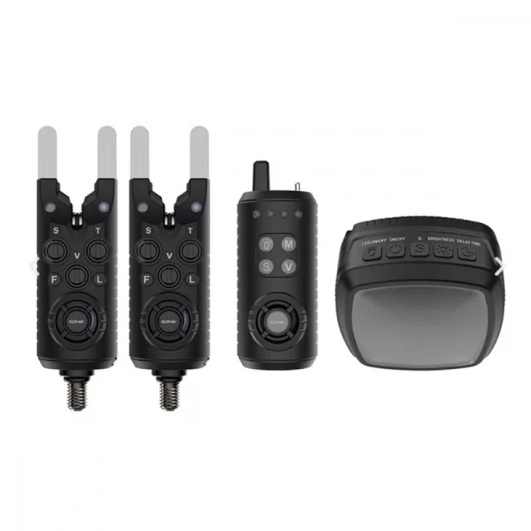 Sonik Gizmo2 Bitealarms 2+1 + Bivy Lamp Kit Détecteur de Touche Électrique