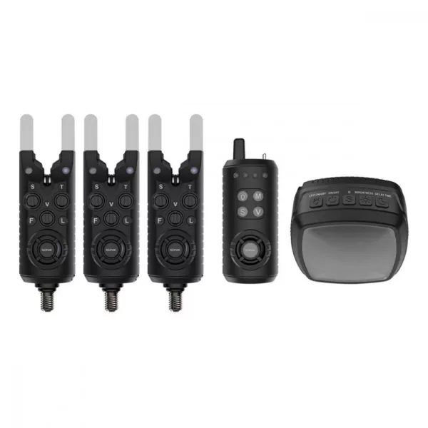 Sonik Gizmo2 Bitealarms 3+1 + Bivy Lamp Kit Détecteur de Touche Électrique