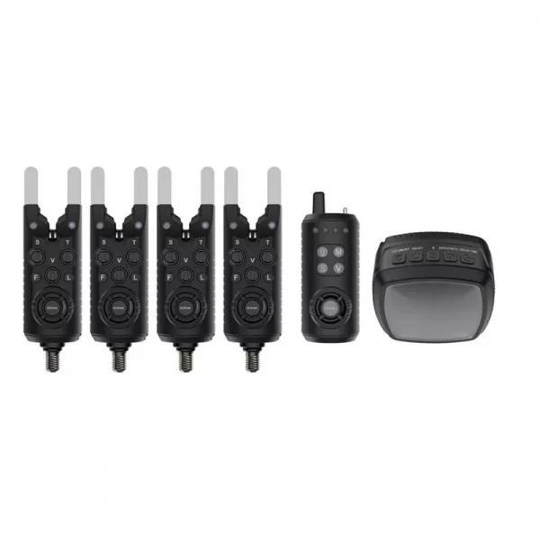 Sonik Gizmo2 Bitealarms 4+1 + Bivy Lamp Kit Détecteur de Touche Électrique