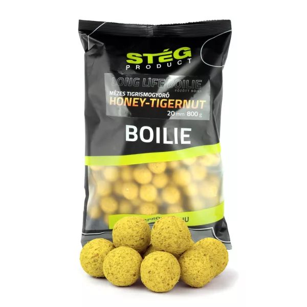Stég Long Life Boilie 20mm Miel-Noix Tigrée Bouillette d'Amorçage 800gr
