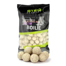   Stég Long Life Boilie 20mm Acide Butyrique-Prune Bouillette d'Amorçage 800gr