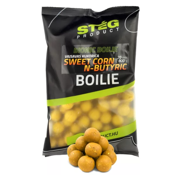 Stég Bionic Boilies 20mm Maïs-Acide butyrique Boilie d'amorçage 800gr