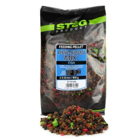 Stég PVA-Spod Mix 3-5-8mm Mélange de Pellets Poisson 800gr