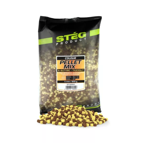 Stég Pellet Mix 5mm Pellet Acide Butyrique-Noix Tigrée 800gr