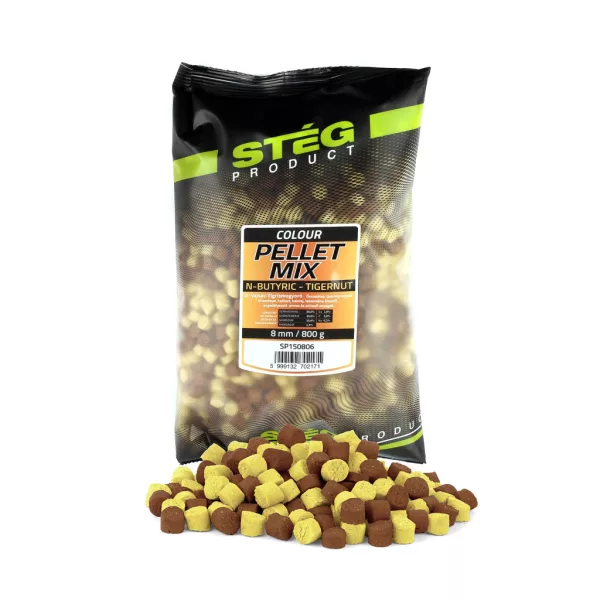 Stég Pellet Mix 8mm Pellet Acide Butyrique-Noix Tigrée 800gr
