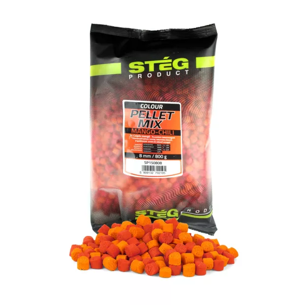 Stég 8mm Mangó-Chili Pellet Mix 800gr