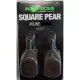 Korda Square Pear Inline Blister Plomb pour la pêche à la carpe 70gr 2db