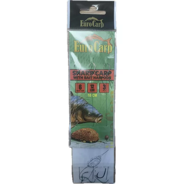 EuroCarp Bas de ligne Feeder pré-monté avec pointe d'appât Sharp #6