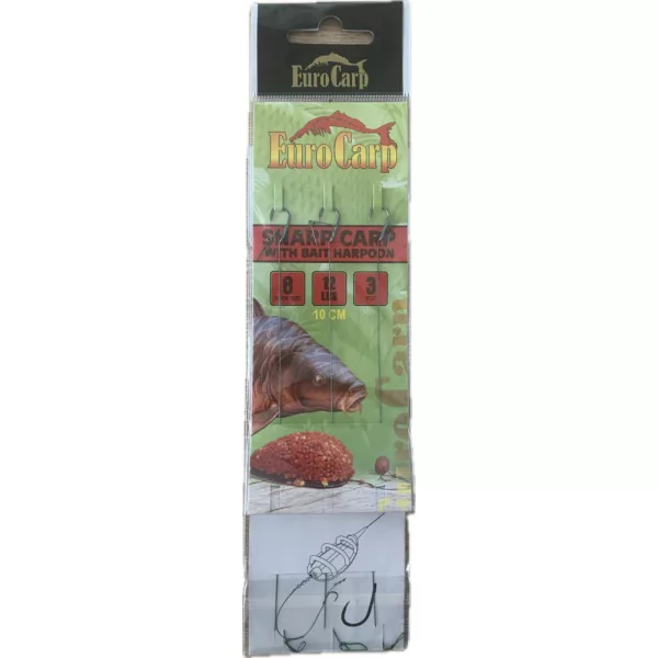 EuroCarp Bas de ligne Feeder pré-monté avec pointe d'appât Sharp #8
