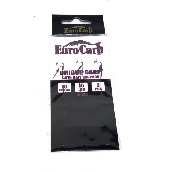 EuroCarp Bas de Ligne Feeder Tressé Pré-monté avec Épingle à Appât - Unique Carp 10