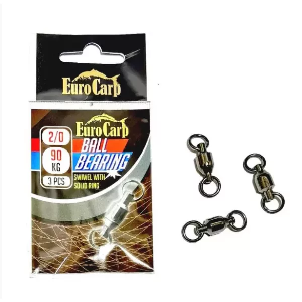 EuroCarp Émerillon à Roulement 2/0 120Kg 2pcs/paquet