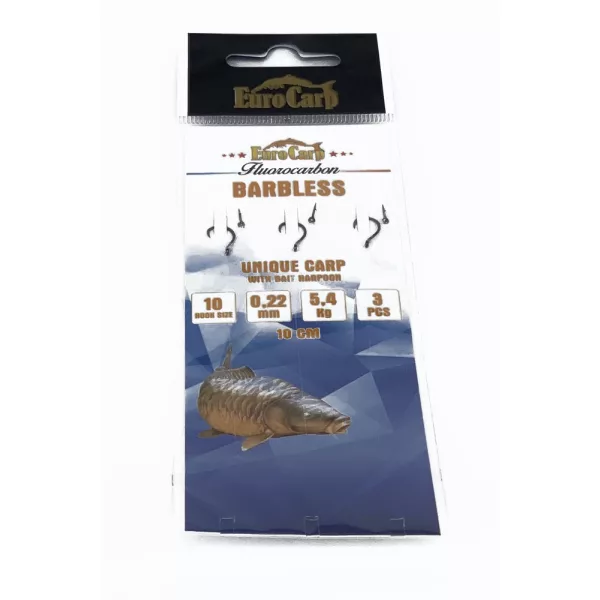 EuroCarp Bas de ligne monofil Feeder pré-noué avec piques à appâts - Unique Carp 10