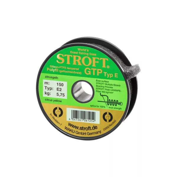 Stroft GTP Typ E Fluo Citromsárga 0,18mm 150m Fonott Főzsinór