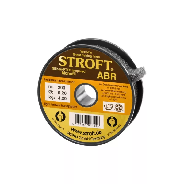 Stroft ABR Világos Barna Áttetsző 0,20mm 200m Monofil Főzsinór