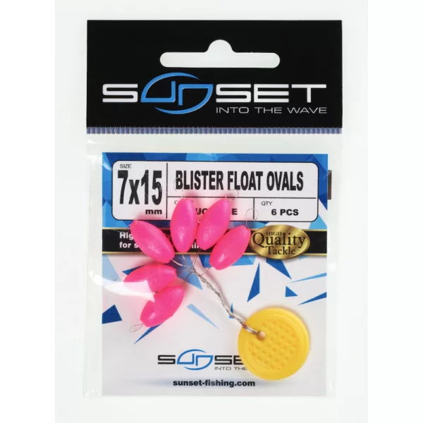 Sunset - FLOTTEURS BLISTER OVALES ROSE FLUO 5x10mm - Butée