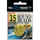 Sunset - HARD ROUND BEADS GOLD 4mm X40 - Perle en caoutchouc