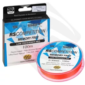   Sunset - MEMORY FREE RS COMPETITION LOW FREQUENCY RED 0,40mm 100M - Fil monofilament