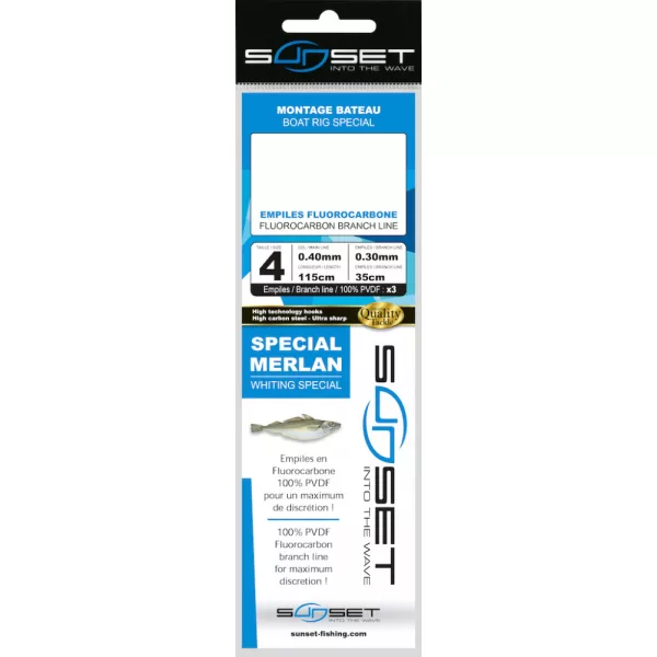 Sunset - BDL BOAT RS COMPETITION SPECIAL MERLAN / FLUORO 3X35 N2 - Montage - Montage marin