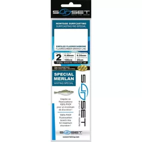   Sunset Surfcasting Rig RS Competition Whiting Special Fluoro 3x35 N4 Montage marin